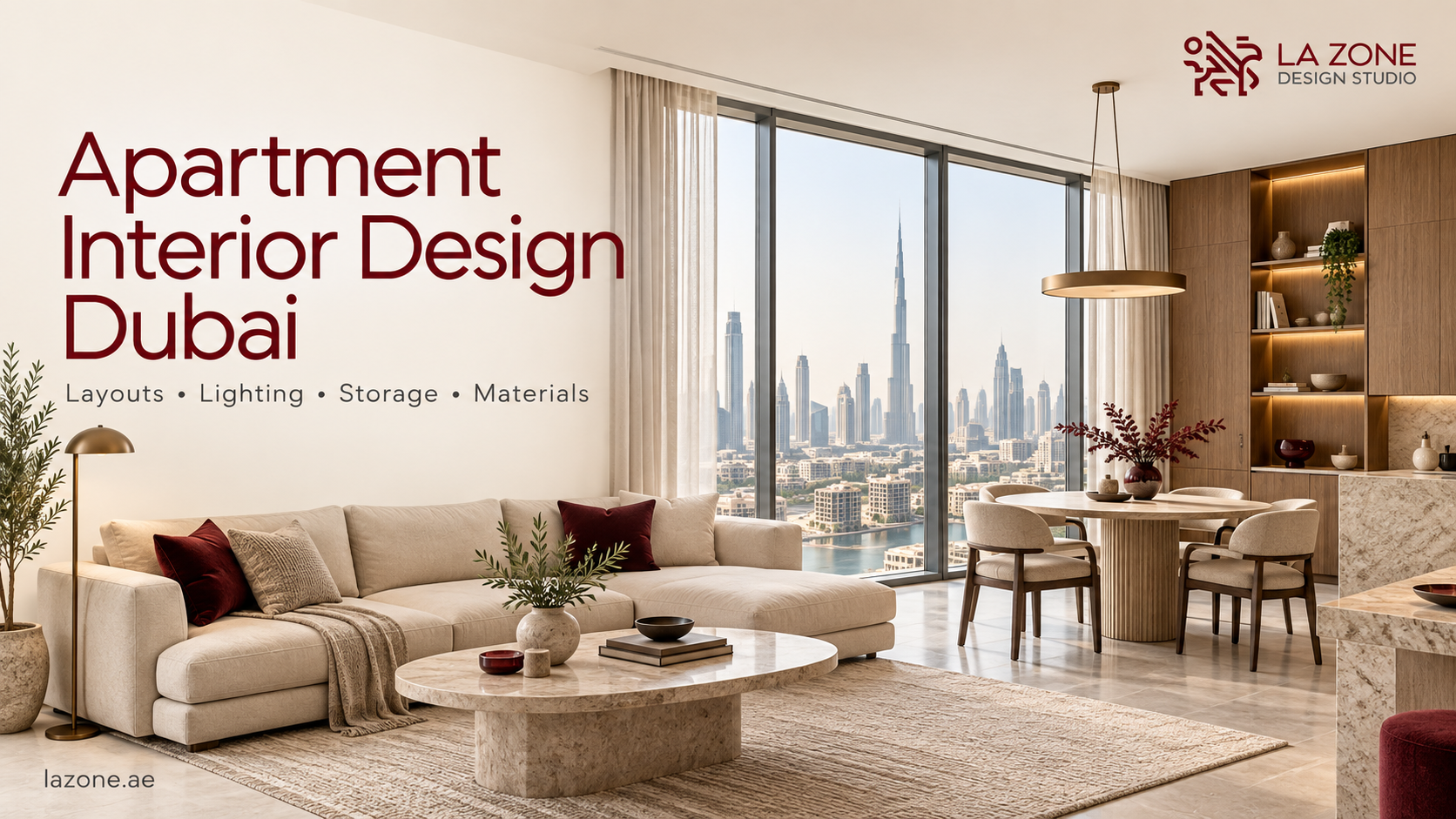 Apartment interior design in Dubai by LA Zone Design Studio